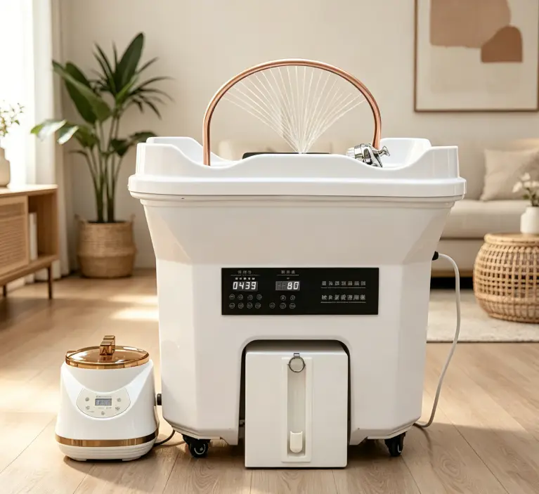 Portable Electric Shampoo Basin with Water Tank, Constant Temperature Head Spa Sink, Mobile Hair Washing Station with St — view 1
