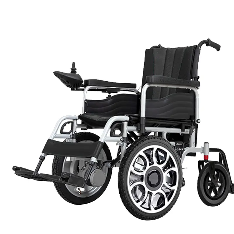 Portable Lightweight Electric Wheelchair for Elderly & Disabled Easy-to-Fold with Large Universal Wheels Front Wheel Acc — view 1