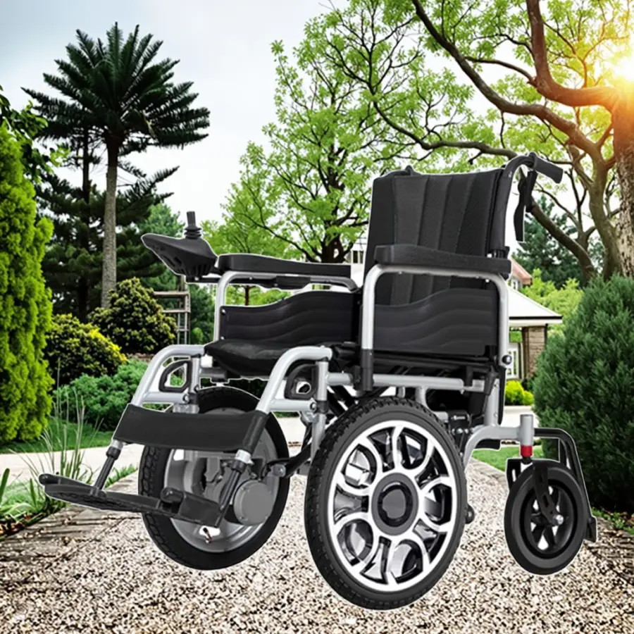 Portable Lightweight Electric Wheelchair for Elderly & Disabled Easy-to-Fold with Large Universal Wheels Front Wheel Access — image 2