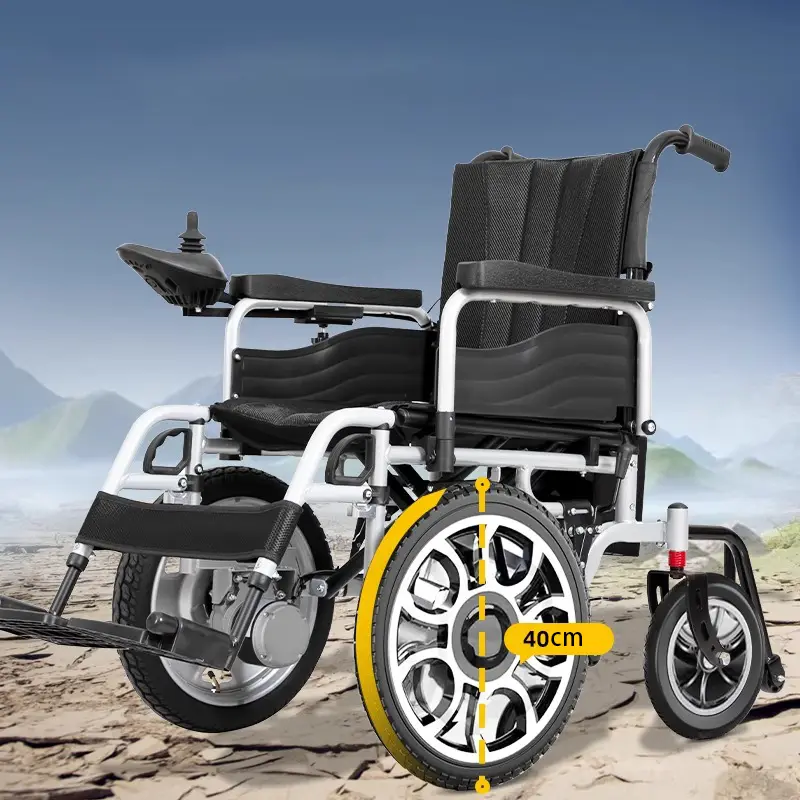 Portable Lightweight Electric Wheelchair for Elderly & Disabled Easy-to-Fold with Large Universal Wheels Front Wheel Access — image 4