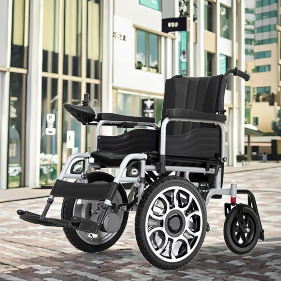 Portable Lightweight Electric Wheelchair for Elderly & Disabled Easy-to-Fold with Large Universal Wheels Front Wheel Access — image 5
