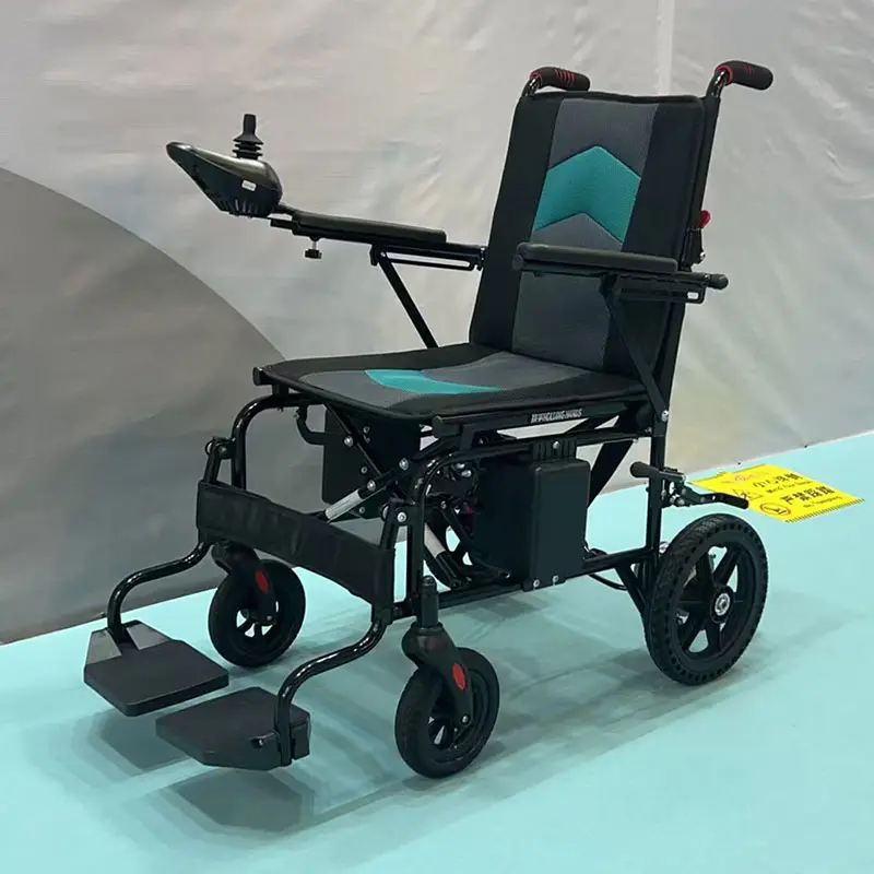 Rehabilitation Equipment Luxury Electric Portable Lightweight Power Foldable Folding Wheelchair — image 2