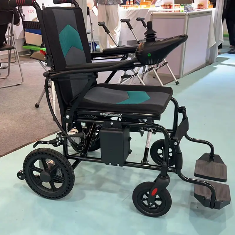 Rehabilitation Equipment Luxury Electric Portable Lightweight Power Foldable Folding Wheelchair — image 5