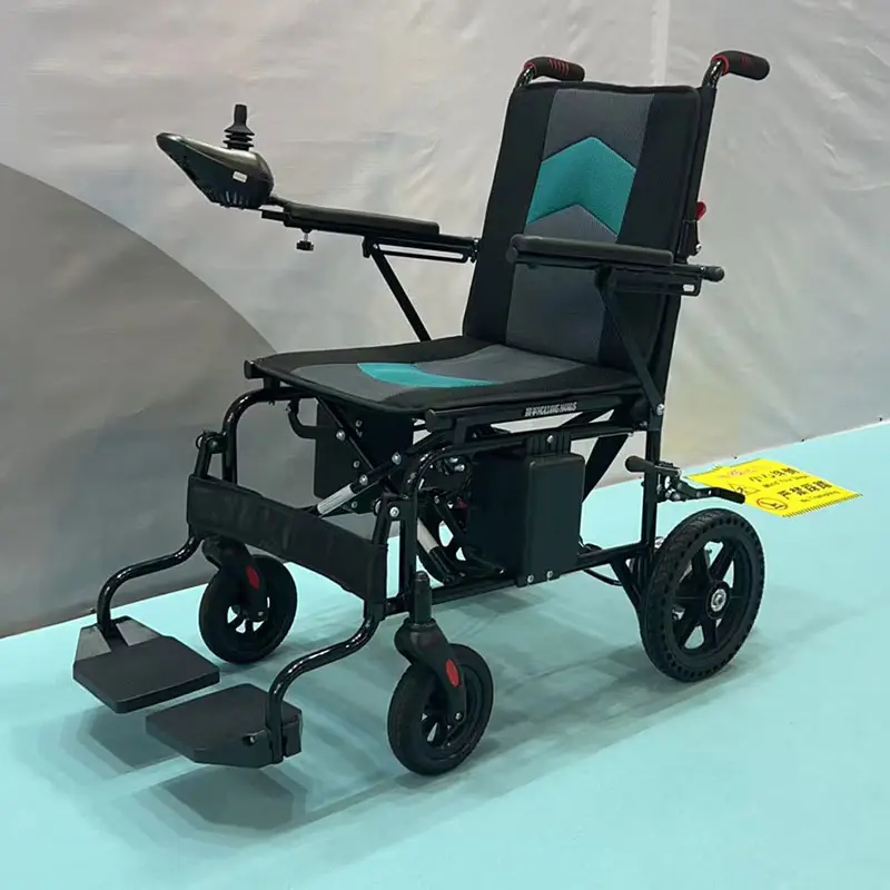 Rehabilitation Equipment Luxury Electric Portable Lightweight Power Foldable Folding Wheelchair — image 6