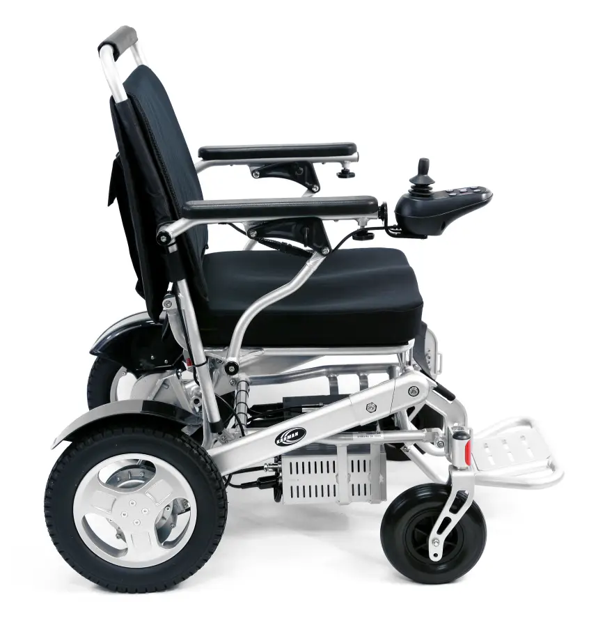 Aluminum Lightweight Foldable Electric Wheelchair for Disabled Folding Light Power Wheel Chair — view 1