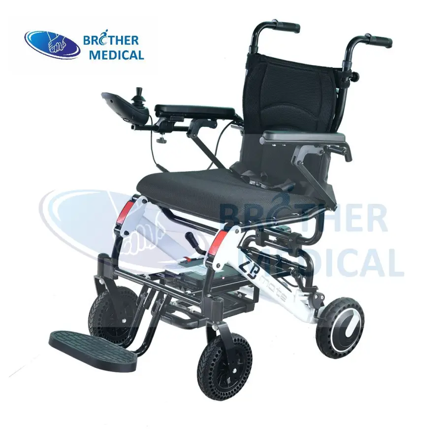 Aluminum Lightweight Foldable Electric Wheelchair for Disabled Folding Light Power Wheel Chair — image 4