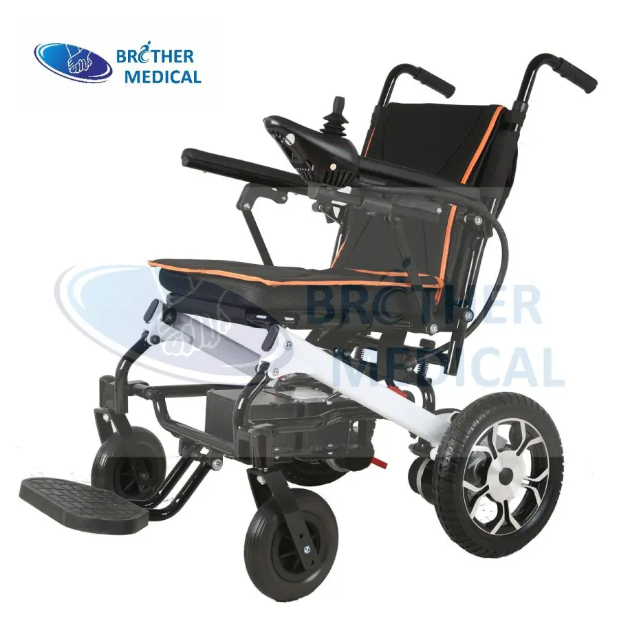 Aluminum Lightweight Foldable Electric Wheelchair for Disabled Folding Light Power Wheel Chair — image 5