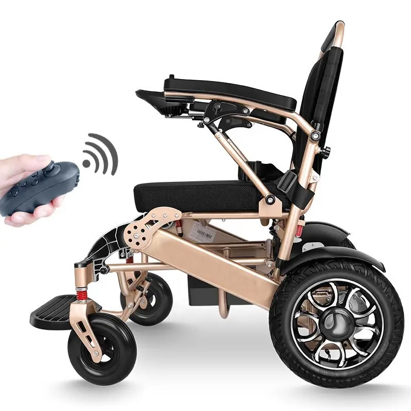 Reclining Electric Wheelchair, Titanium-aluminum Alloy Foldable Power Wheelchair, 396 lbs/180kg, for Elderly Mobility Aid — image 4