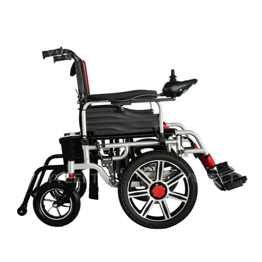 Strong Obstacle-crossing Ability Foldable Power Chair Electric Motorized Wheelchair with Big Front Tyre — image 3