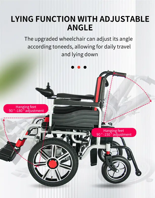 Strong Obstacle-crossing Ability Foldable Power Chair Electric Motorized Wheelchair with Big Front Tyre — image 5
