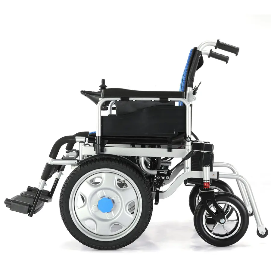 High Power Foldable And Portable Wheel Chair Front Wheel Drive Carbon Steel Electric Wheelchair For Sale — view 1