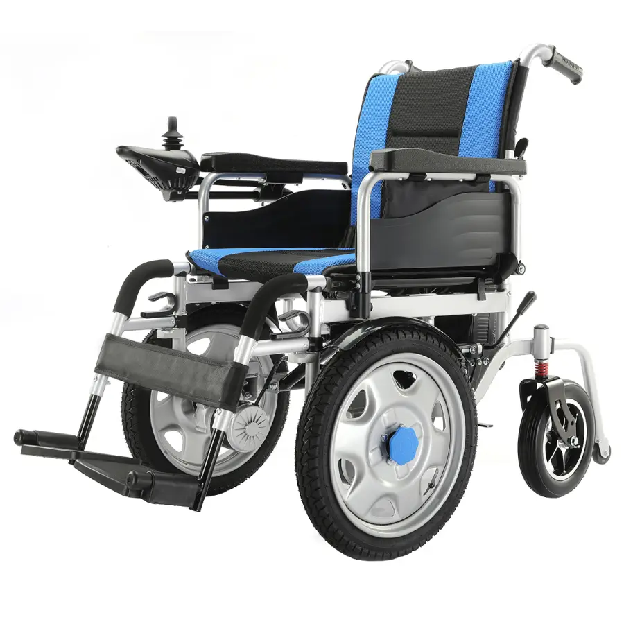 High Power Foldable And Portable Wheel Chair Front Wheel Drive Carbon Steel Electric Wheelchair For Sale — image 6