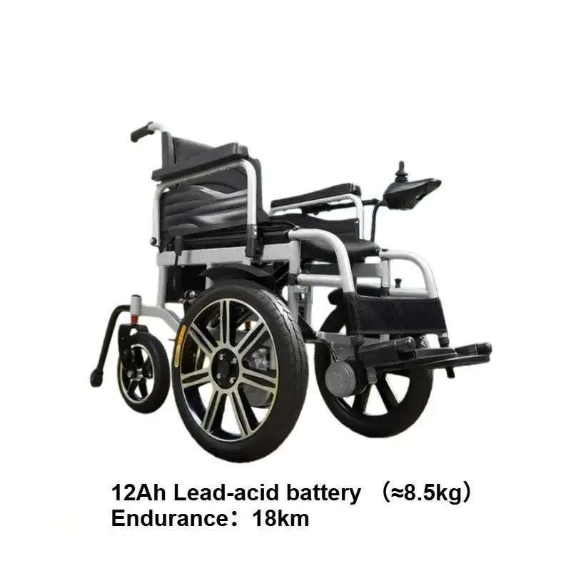 Foldable Electric Wheelchair, Carbon Steel 450mm Seat Power Wheelchair with 20Ah Battery, Motorized Wheelchair, Mobility Scooter — image 7