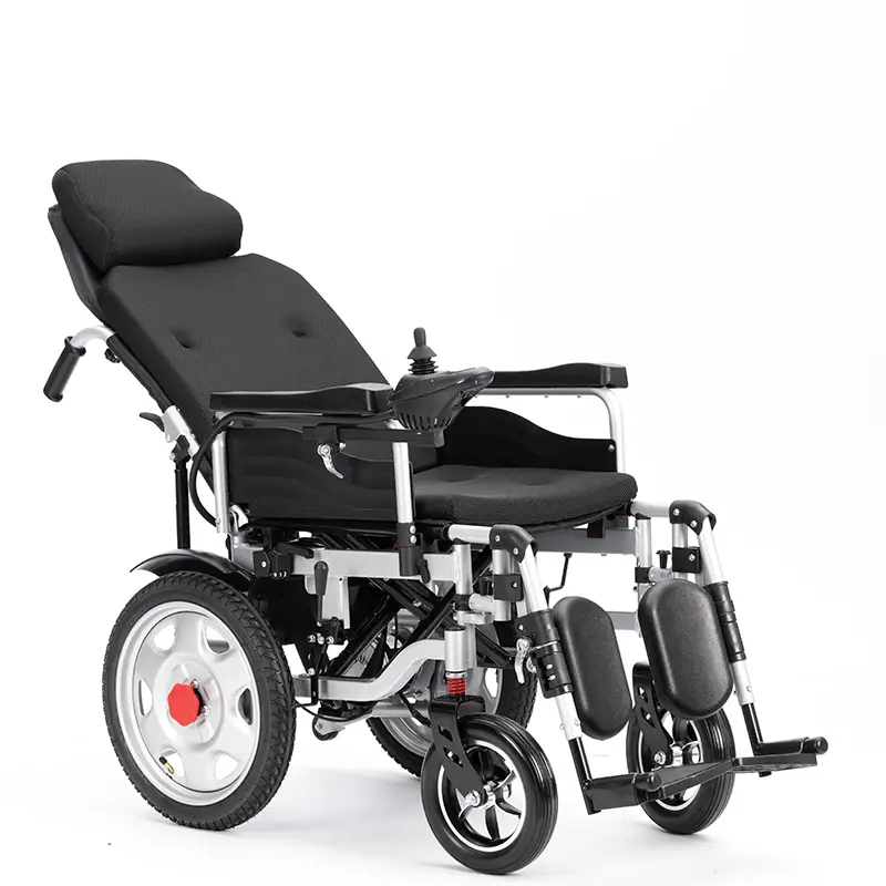 High Quality Carbon Steel Electric Wheelchair, Home Care Wheelchair, Folding Electric Wheelchair — image 3