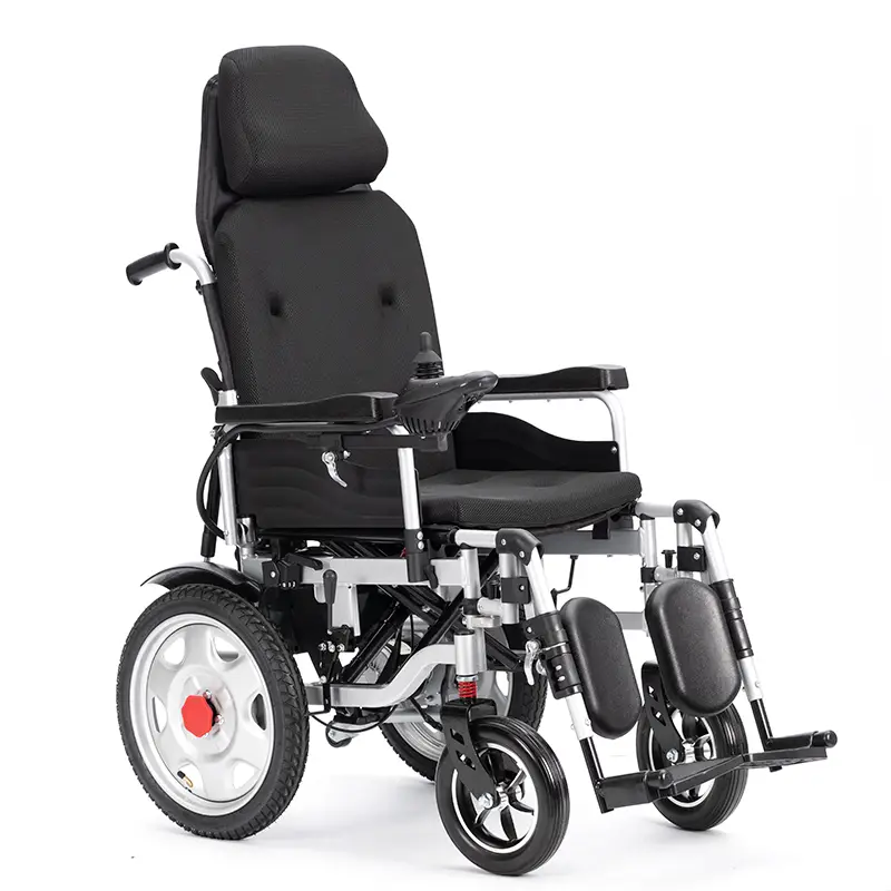 High Quality Carbon Steel Electric Wheelchair, Home Care Wheelchair, Folding Electric Wheelchair — image 4