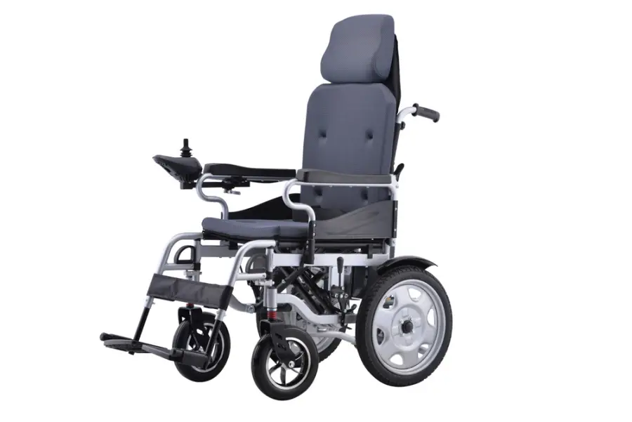 Lightweight Folding Reclining Carbon Steel Electric Wheelchair Portable Electric Wheelchair 50112-L140 — image 3