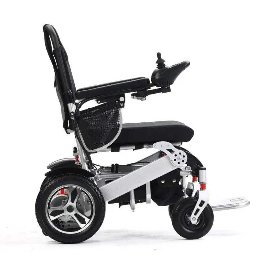 Portable Lightweight Power Remote Luxury Aluminum Control All the Smart Electric Wheelchair Foldable — view 1