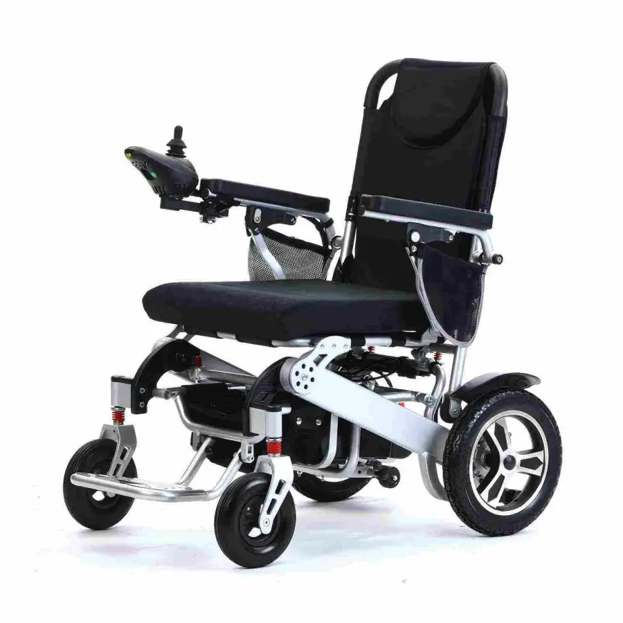 Portable Lightweight Power Remote Luxury Aluminum Control All the Smart Electric Wheelchair Foldable — image 3
