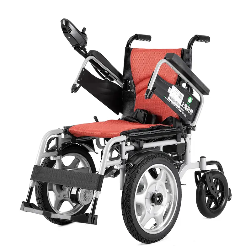 Electric Wheelchair, Aluminum Alloy, Climbing Obstacle Wheelchair, 16 Inch Wheels, 45cm Seat, Heavy Duty Travel Mobility Aid — image 6