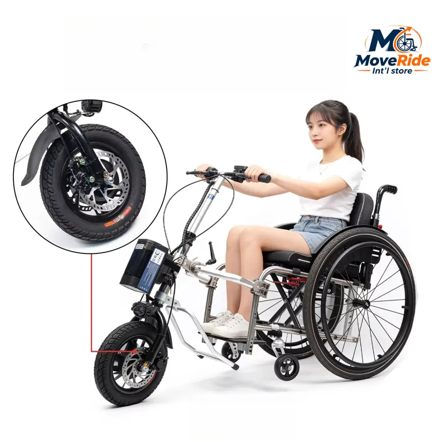 Electric drive sports wheelchair setTitanium alloy Black Panther electric drag hard backrest foldable quickrelease offro — view 1