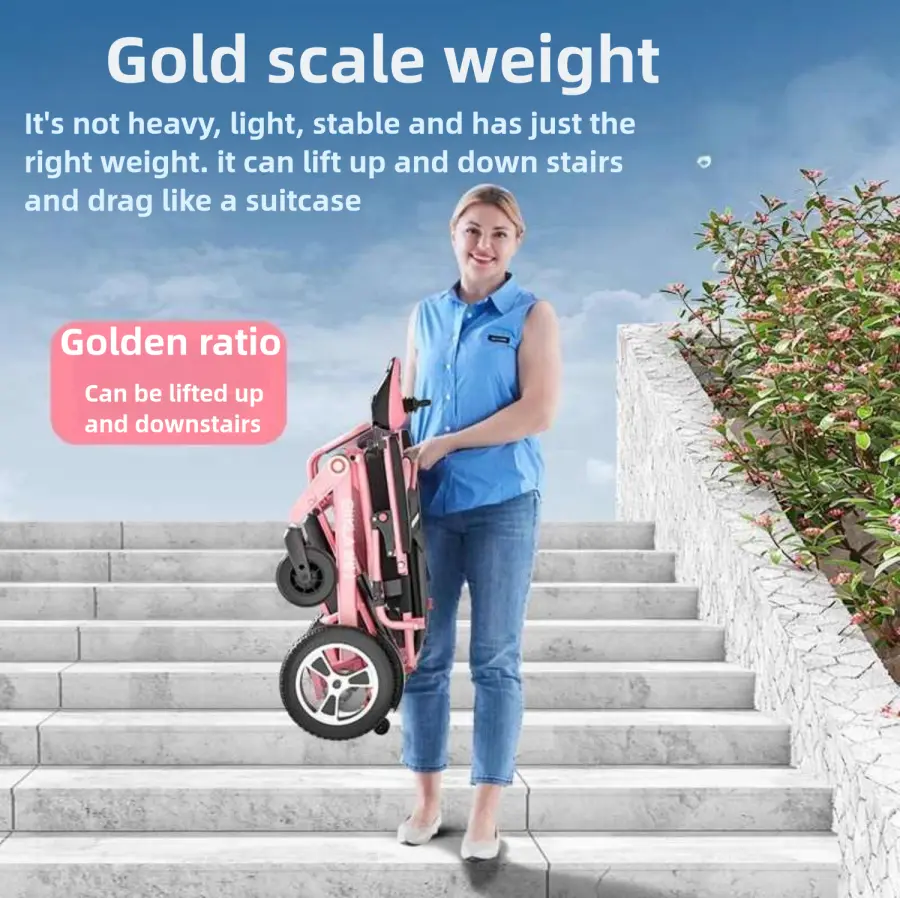 Remote Control Electric wheelchair Lightweight Powered Wheelchair Easy Carry Motorized Mobility Scooter For Women Disabled — image 5