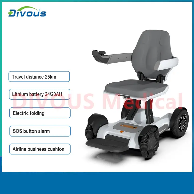 Mobile Bluetooth Remote Controlled Foldable Electric Wheelchair Mobility Scooter Elderly Disabled Adult wheelchair — image 3