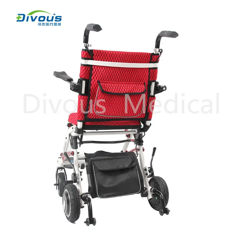 Factory lightweight and colorful foldable lithium battery electric wheelchair suit for the elderly and disabled — image 4