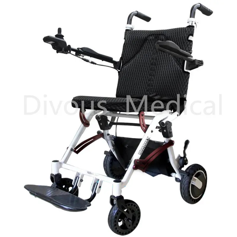 Factory lightweight and colorful foldable lithium battery electric wheelchair suit for the elderly and disabled — image 5
