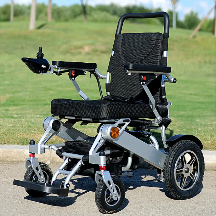 Factory Wholesale 500W Motor Portable Folding Electric Wheelchair Elderly Disabled Aluminium Alloy Lightweight Power Whe — view 1