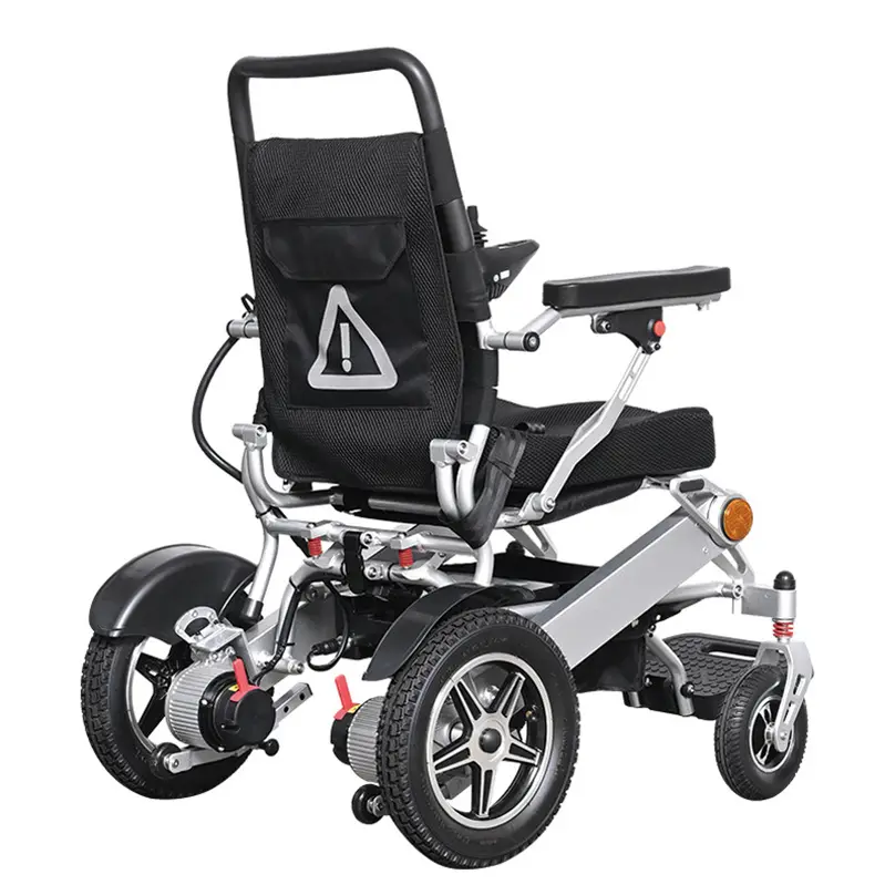 Factory Wholesale 500W Motor Portable Folding Electric Wheelchair Elderly Disabled Aluminium Alloy Lightweight Power Wheelchair — image 5