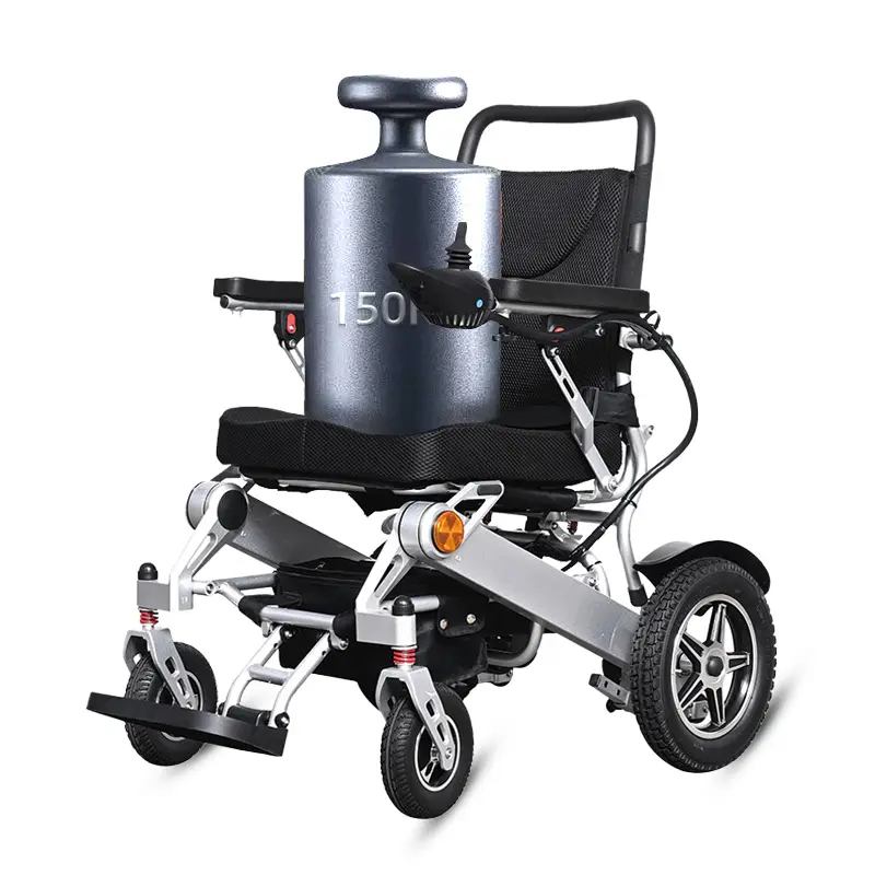 Factory Wholesale 500W Motor Portable Folding Electric Wheelchair Elderly Disabled Aluminium Alloy Lightweight Power Wheelchair — image 6