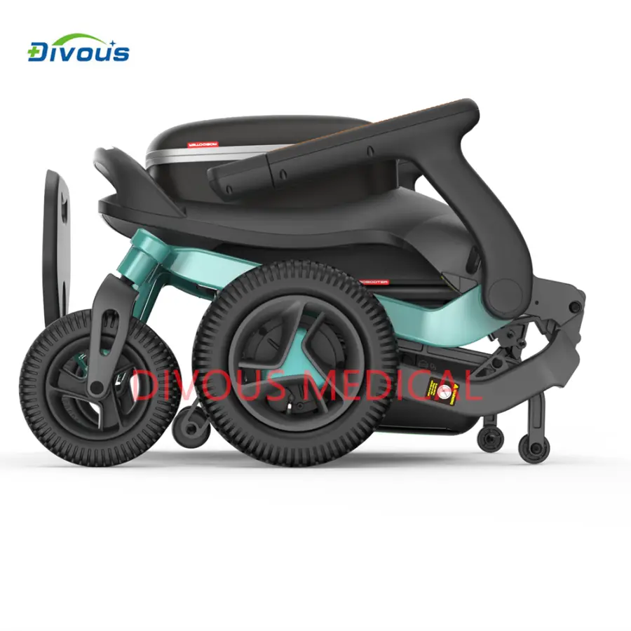 Hot Lithium Battery Bluetooth Folding Walker Electric Wheelchair Outdoor Rollator for Disabled People — view 1