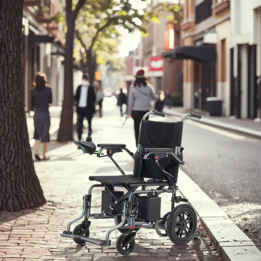 Large Capacity Dual 250W Motors Electric Power Chair Carbon Steel Auto Portable Electric Wheelchair — image 7