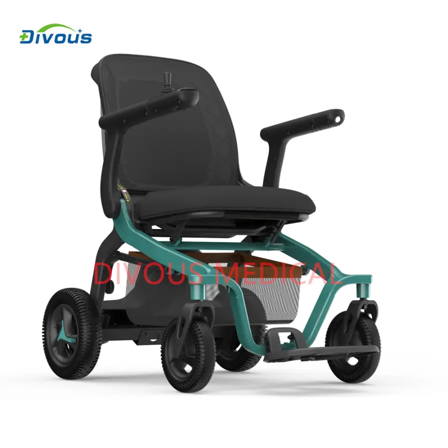 Hot Lithium Battery Bluetooth Folding Walker Electric Wheelchair Outdoor Rollator for Disabled People — image 3