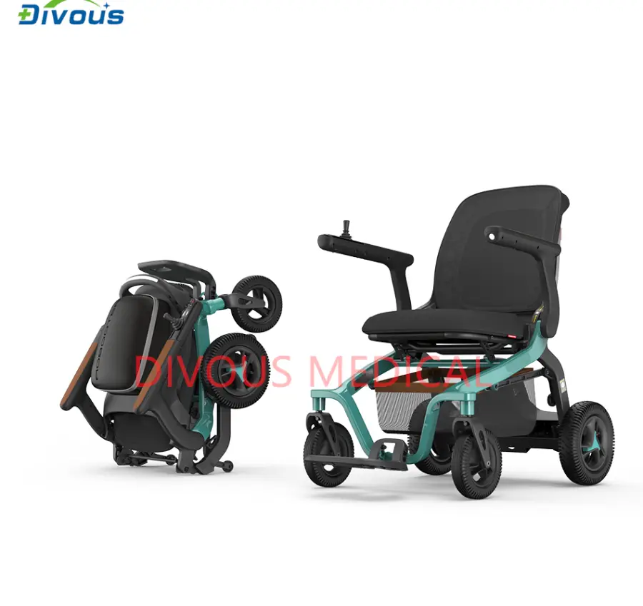 Hot Lithium Battery Bluetooth Folding Walker Electric Wheelchair Outdoor Rollator for Disabled People — image 4