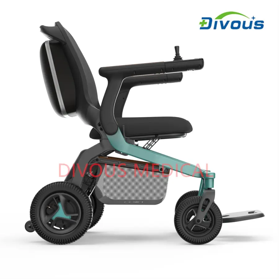 Hot Lithium Battery Bluetooth Folding Walker Electric Wheelchair Outdoor Rollator for Disabled People — image 5