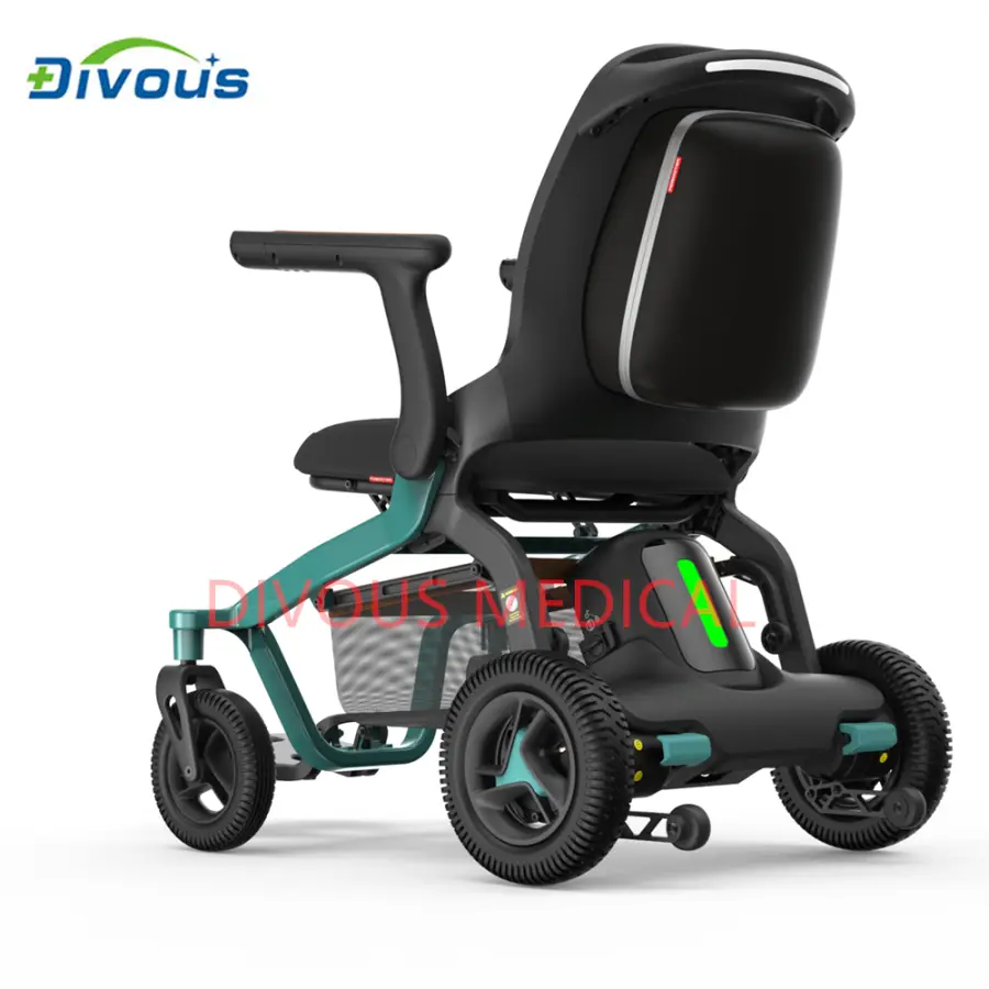 Hot Lithium Battery Bluetooth Folding Walker Electric Wheelchair Outdoor Rollator for Disabled People — image 6