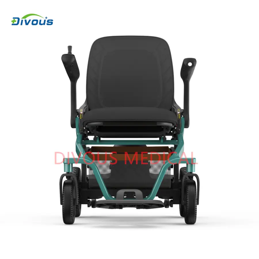 Hot Lithium Battery Bluetooth Folding Walker Electric Wheelchair Outdoor Rollator for Disabled People — image 7