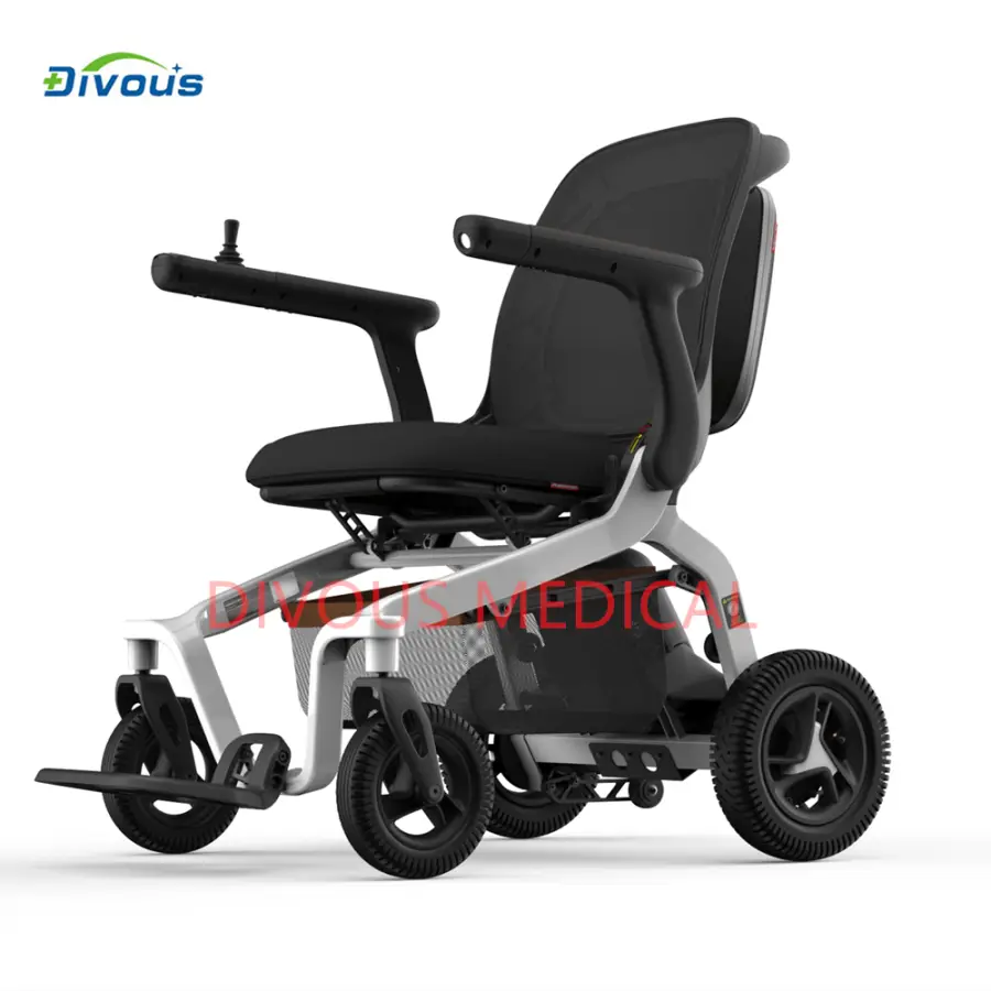 Hot Lithium Battery Bluetooth Folding Walker Electric Wheelchair Outdoor Rollator for Disabled People — image 8