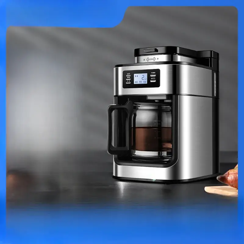 220V Drip Coffee Maker Machine Home Automatic LED-display Bean Grinder Fresh Grinding Coffee Tea Milk — image 6
