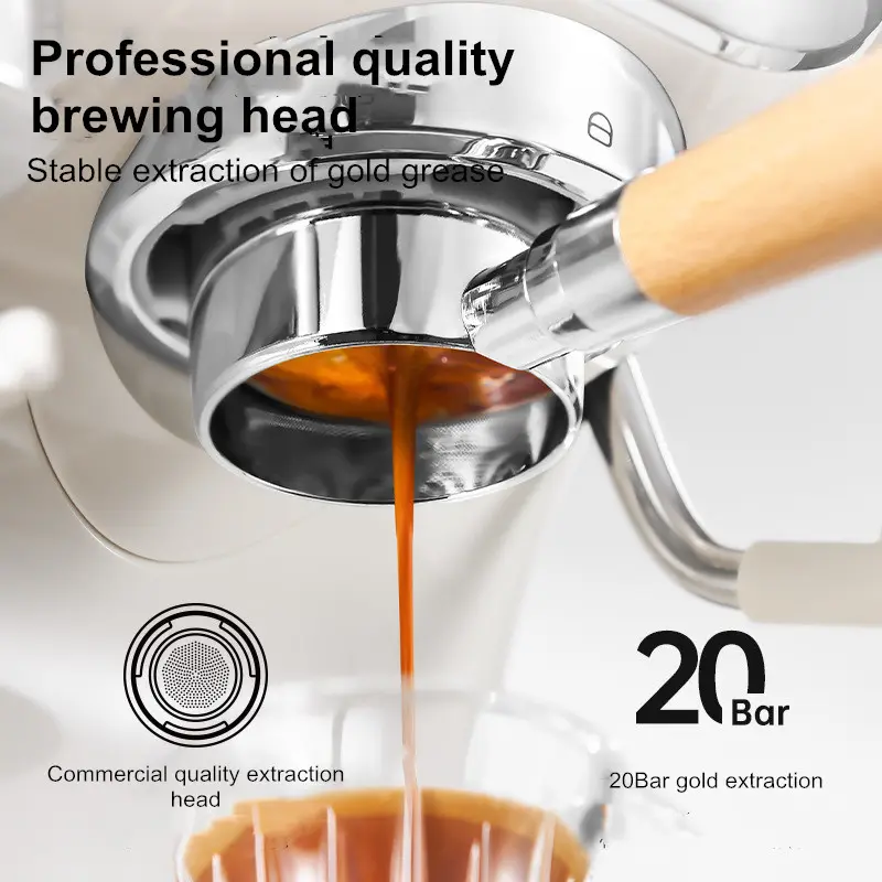 Electric Coffee Grinder&Maker Machine-20Bar Pressure, Built-in Burr Grinder, Programmable Brewing, for Espresso/Latte/Cappucino — image 4