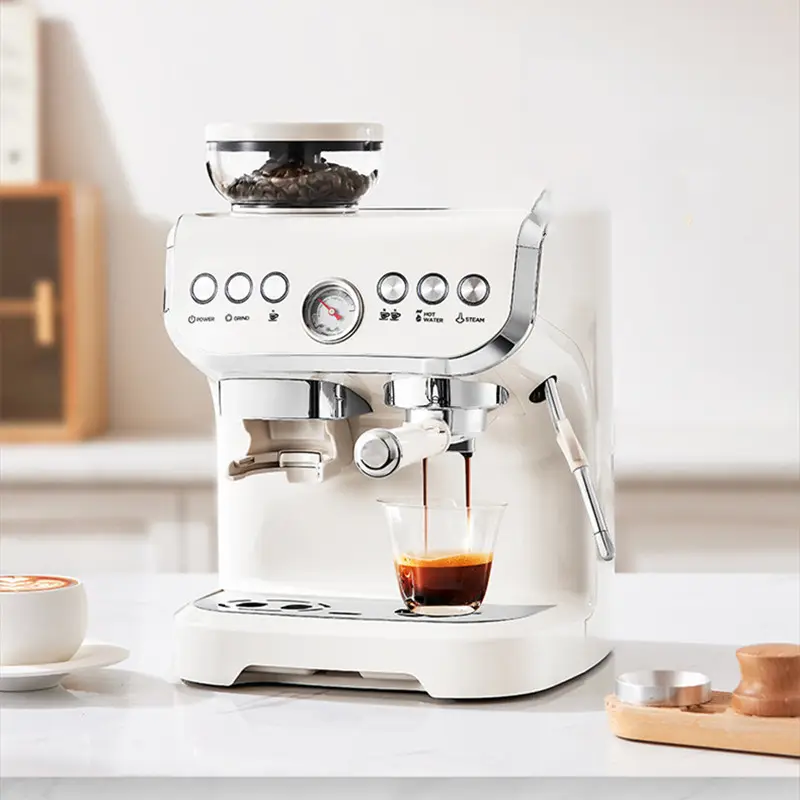 Electric Coffee Grinder&Maker Machine-20Bar Pressure, Built-in Burr Grinder, Programmable Brewing, for Espresso/Latte/Cappucino — image 7