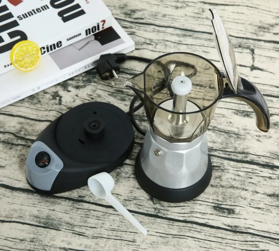220V 480W 3-Cups Electric Tea Coffee Maker Pot Cafetera Machine Mocha Removable Coffee Kitchen Tool Home Office — image 3