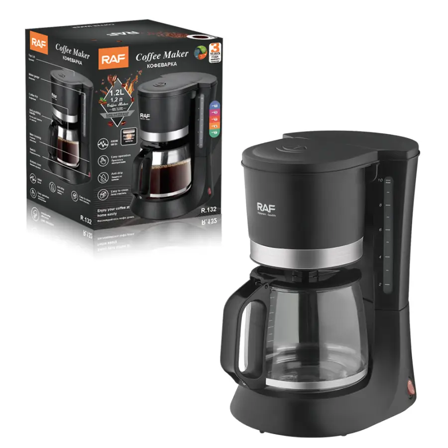 Electric 1.2L Dirp Coffee Machine Automatic American Drip Type, 1.2L Coffee Machine American Milk Tea Machine Coffee Pot — image 6