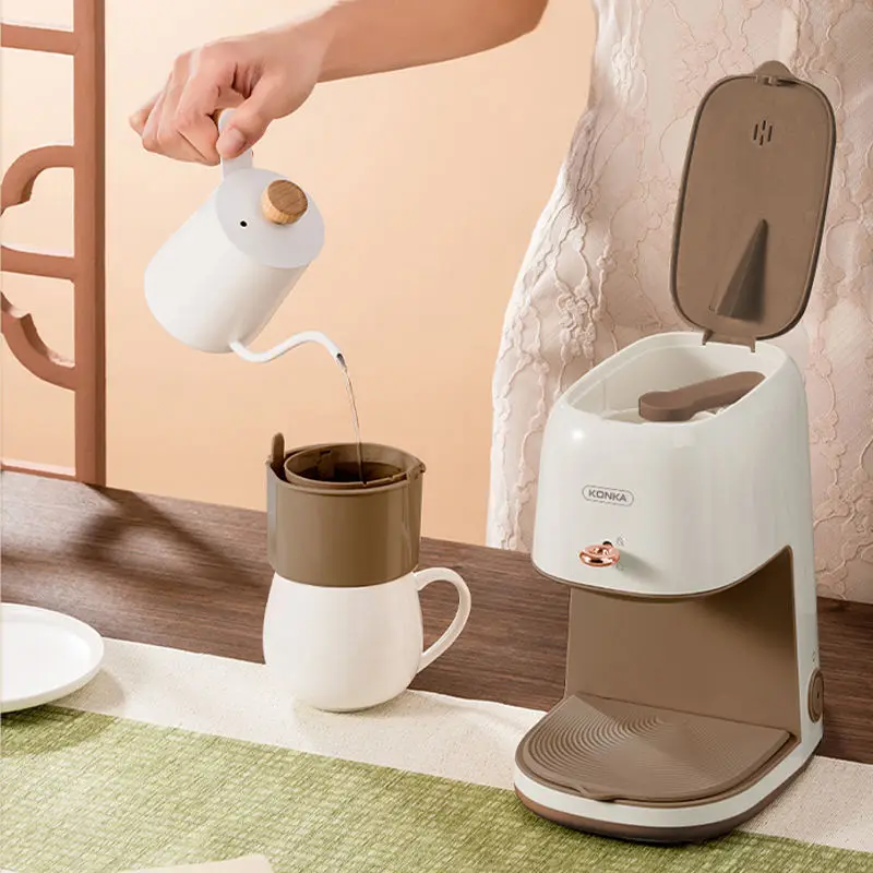 Coffee Maker Mini Drip Coffee Machine Pour-over coffee Concise Style For Tea with Cup and Coffee Filter Coffee Machine — image 5