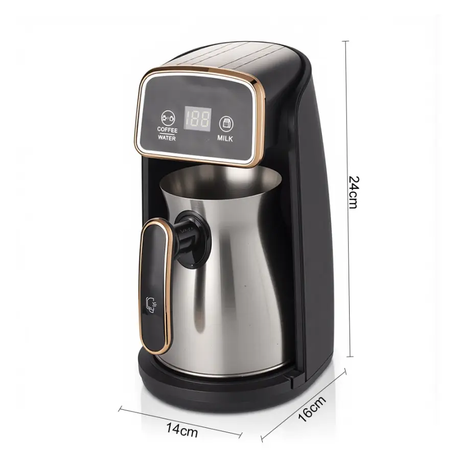 300ML Mini Portable Multifunctional Electric Coffee Machine Tea Maker Milk Warmer Stainless Steel Kettle Glass Pot UK EU Plug — image 7