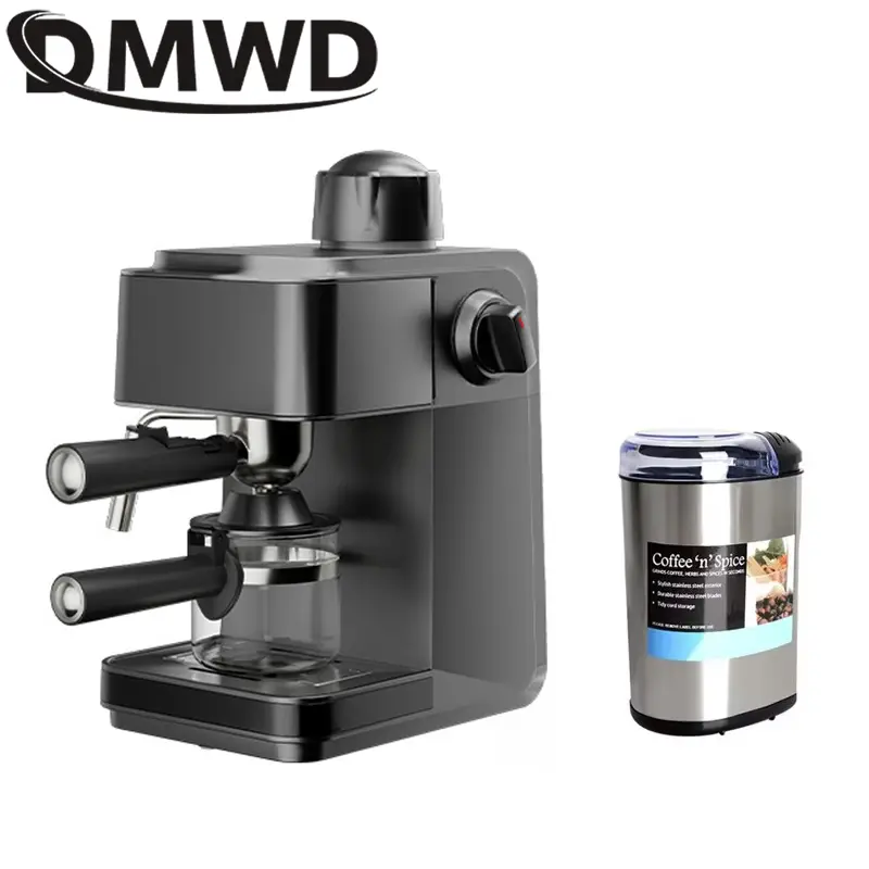 Pump Pressure Italian Automatic Coffee Machine 5Bar American Espresso Cafe Maker Tea Boiler Cappuccino Latte Milk Foam Frother — image 3