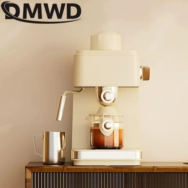 Pump Pressure Italian Automatic Coffee Machine 5Bar American Espresso Cafe Maker Tea Boiler Cappuccino Latte Milk Foam Frother — image 4
