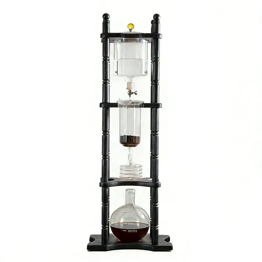 Cross-border 25-person Ice Drop Coffee Maker, Drip Ice Brew Manual Coffee Machine, Large Commercial Solid Wood Hand Brew — image 4