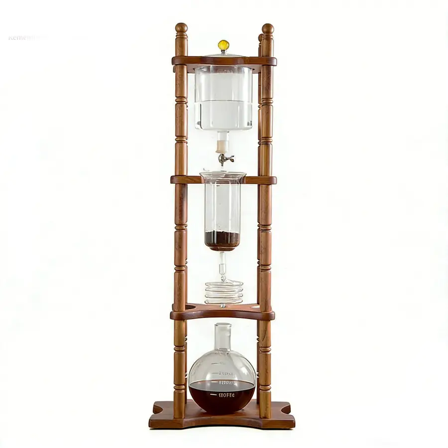 Cross-border 25-person Ice Drop Coffee Maker, Drip Ice Brew Manual Coffee Machine, Large Commercial Solid Wood Hand Brew — image 5